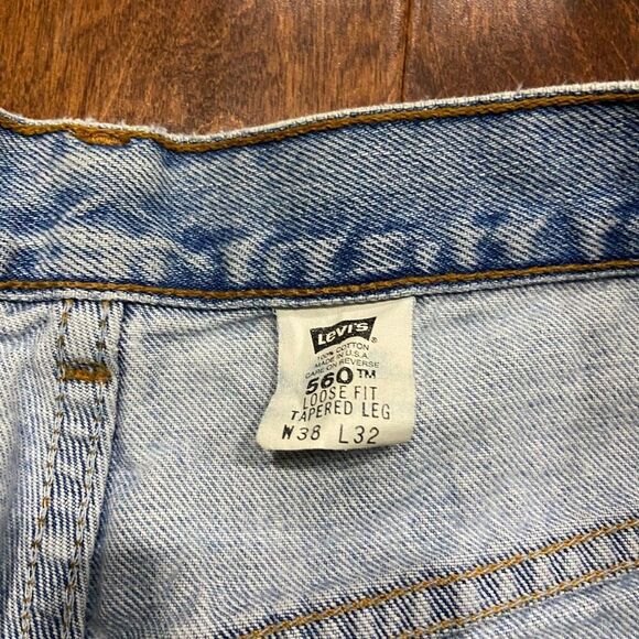 Levi's 560 Comfort Relaxed Fit Vintage 2000 Denim Blue Jeans Mens Size W38 x L32 - Picture 7 of 12